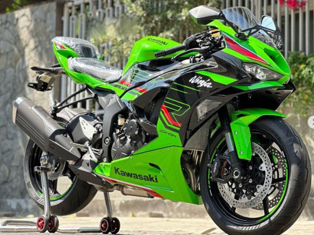 2019-2022 Green Glossy Black Red Kawasaki ZX6R Motorcycle Fairings