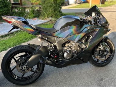 2019-2022 Black Rainbow Kawasaki ZX6R Motorcycle Fairings