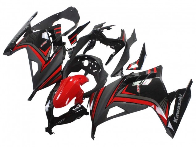 2013-2024 Red Black Kawasaki EX300 Motorcycle Fairings