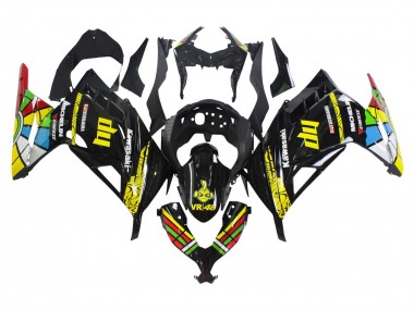 2013-2024 Glossy Black Yellow Red Green Blue White Kawasaki EX300 Motorcycle Fairings