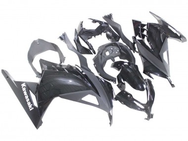 2013-2024 Glossy Black Kawasaki EX300 Motorcycle Fairings