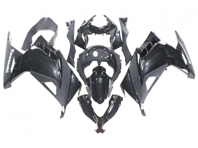 2013-2024 Glossy Black Kawasaki EX300 Motorcycle Fairings