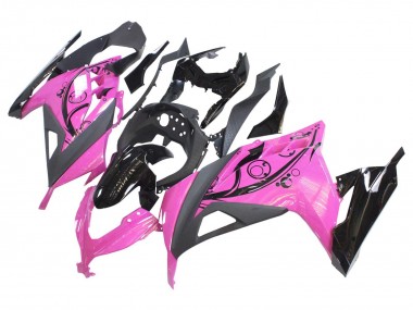 2013-2024 Pink Black Kawasaki EX300 Motorcycle Fairings