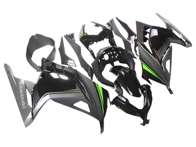 2013-2024 Glossy Black Matte Black Green Kawasaki EX300 Motorcycle Fairings