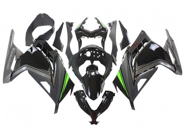 2013-2024 Glossy Black Matte Black Green Kawasaki EX300 Motorcycle Fairings