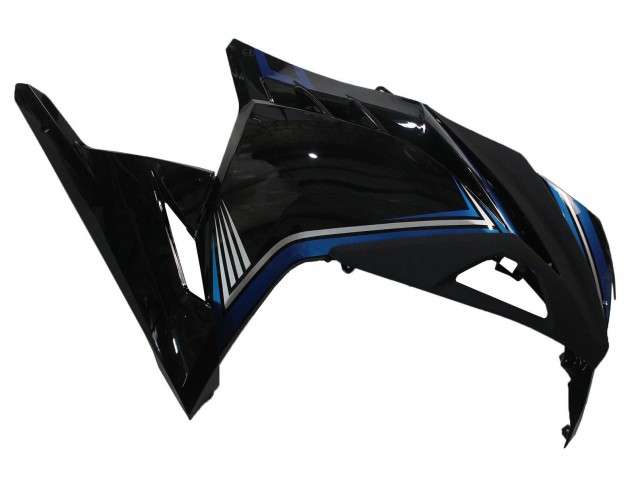 2013-2024 Glossy Black Blue Kawasaki EX300 Motorcycle Fairings
