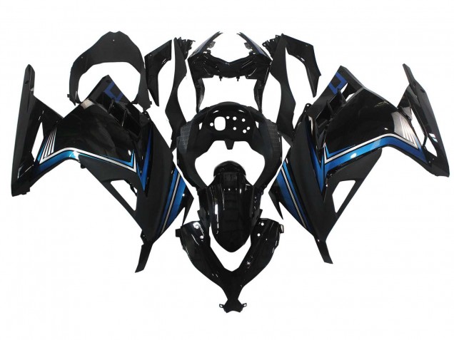 2013-2024 Glossy Black Blue Kawasaki EX300 Motorcycle Fairings