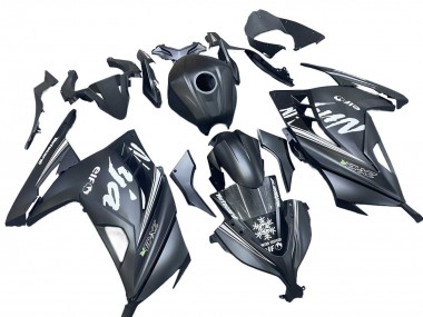 2013-2024 Matte Black White Elf Snow Kawasaki EX300 Motorcycle Fairings