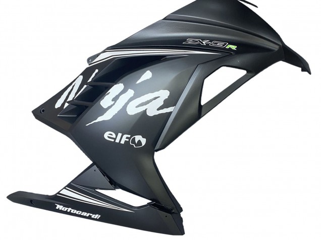 2013-2024 Matte Black White Elf Snow Kawasaki EX300 Motorcycle Fairings