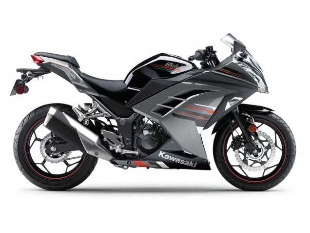 2013-2024 Black Silver Red Kawasaki EX300 Motorcycle Fairings