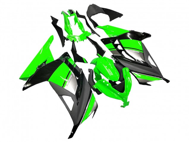 2013-2024 Green Silver Black Kawasaki EX300 Motorcycle Fairings