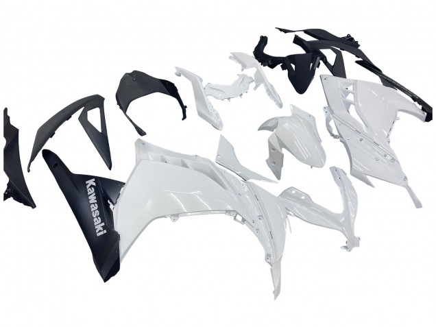 2013-2024 White Black Kawasaki EX300 Motorcycle Fairings
