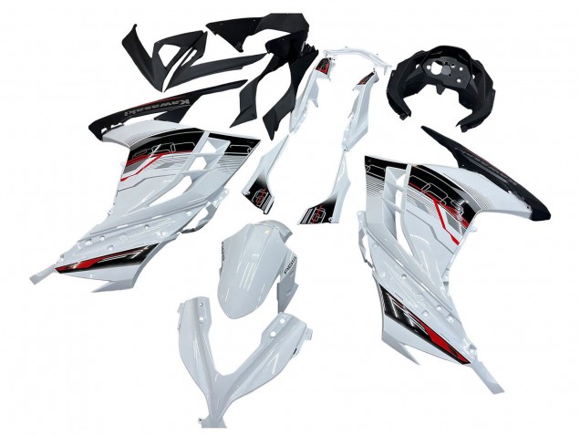 2013-2024 White Red Black Kawasaki EX300 Motorcycle Fairings