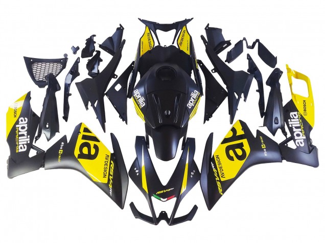 2012-2018 Yellow Matte Black Aprilia RS4 50 125 Motorcycle Fairings