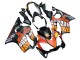 2004-2007 Matte Black Orange Rossi Honda CBR600 F4i Motorcycle Fairings