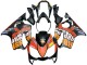 2004-2007 Matte Black Orange Rossi Honda CBR600 F4i Motorcycle Fairings