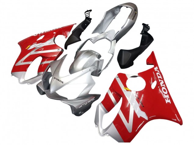 2004-2007 Silver Red Honda CBR600 F4i Motorcycle Fairings