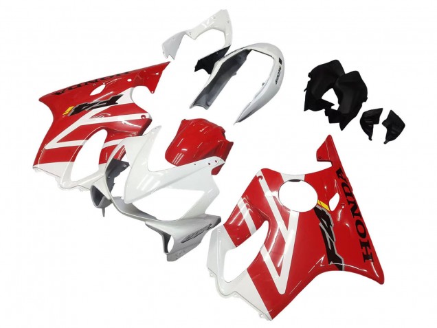 2004-2007 White Red Honda CBR600 F4i Motorcycle Fairings