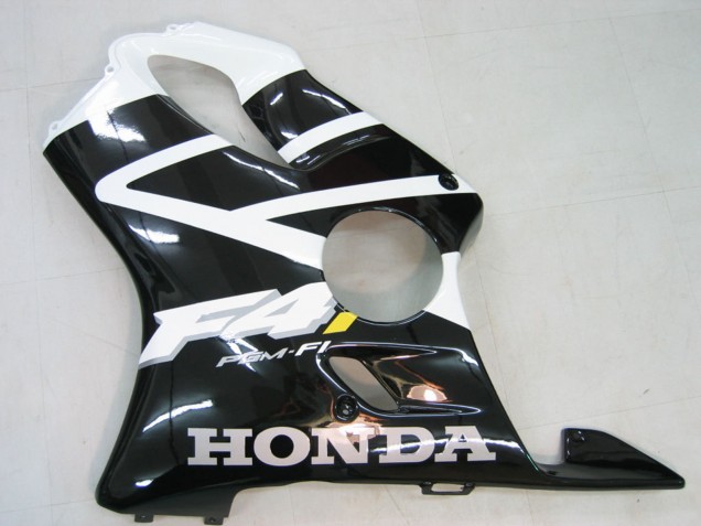 2004-2007 White Glossy Black Honda CBR600 F4i Motorcycle Fairing