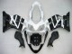 2004-2007 White Glossy Black Honda CBR600 F4i Motorcycle Fairing