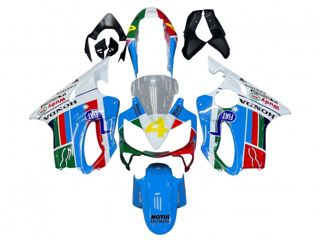 2004-2007 White Blue Green Red Honda CBR600 F4i Motorcycle Fairings
