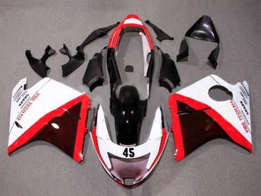 1996-2007 White Red Glossy Black Honda CBR1100XX Blackbird Motorcycle Fairings