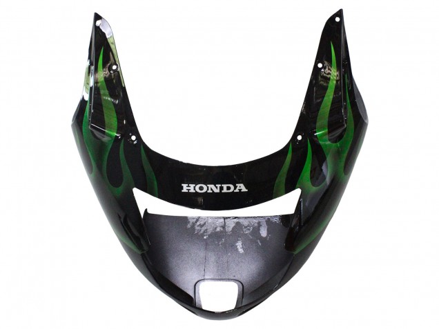 1996-2007 Glossy Black Green Flame Honda CBR1100XX Blackbird Motorcycle Fairing
