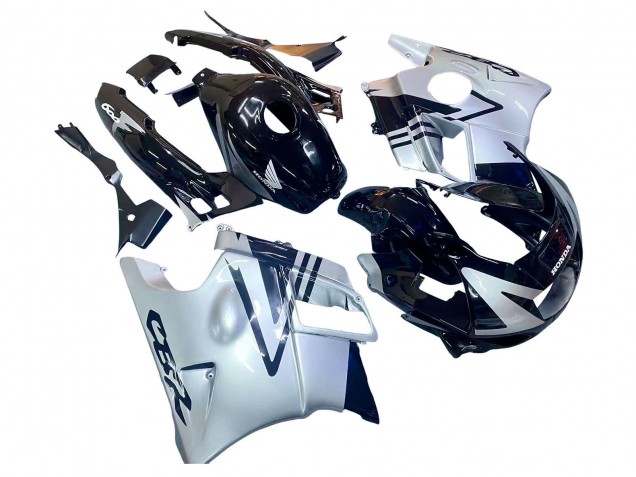1991-1994 Silver Glossy Black Honda CBR600 F2 Motorcycle Fairings