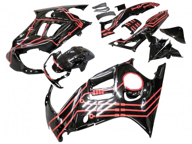 1997-1998 Red Glossy Black Honda CBR600 F3 Motorcycle Fairing Kits