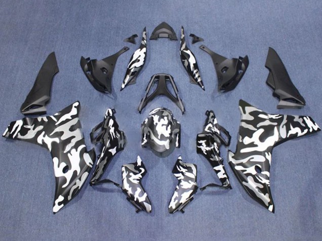 2011-2013 Black White Camouflage Honda CBR600F Motorcycle Fairings