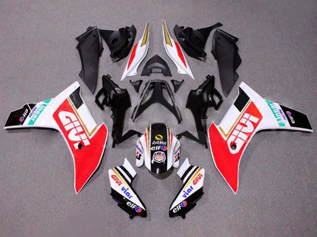 2011-2013 White Red Gold Glossy Black Givi Honda CBR600F Motorcycle Fairings