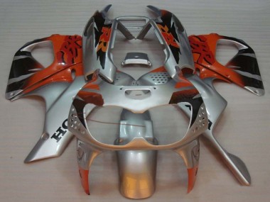 1992-1993 Silver Orange Glossy Black Honda CBR900RR 893 Motorcycle Fairings