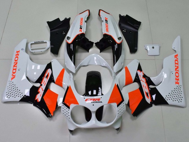 1992-1993 White Orange Glossy Black Honda CBR900RR 893 Motorcycle Fairings