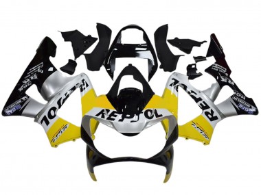 2000-2001 Yellow Silver Glossy Black Repsol Honda CBR900RR 929 Motorcycle Fairings