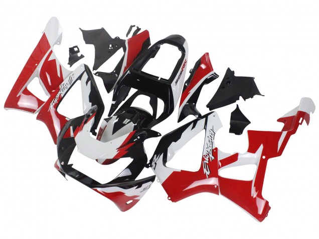 2000-2001 White Red Glossy Black Racing Honda CBR900RR 929 Motorcycle Fairings