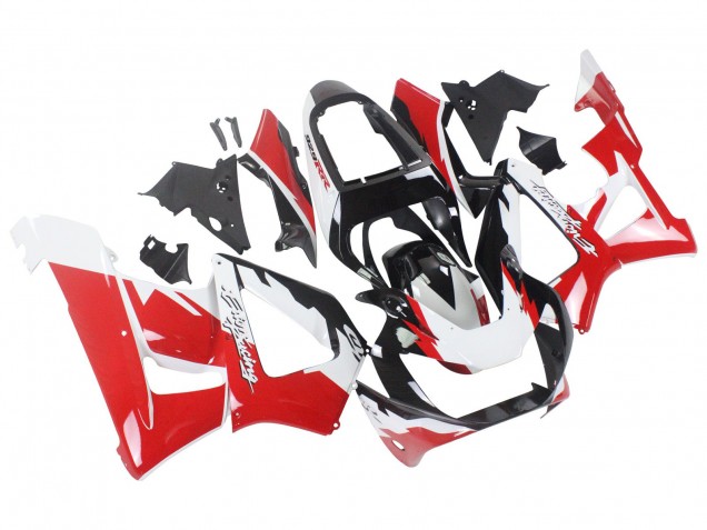 2000-2001 White Red Glossy Black Racing Honda CBR900RR 929 Motorcycle Fairings