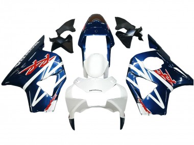 2002-2003 White Dark Blue Honda CBR900RR 954 Motorcycle Fairings
