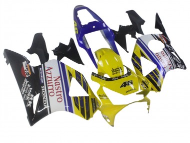 2002-2003 Blue Yellow Glossy Black Red Nastro Azzurro 46 Honda CBR900RR 954 Motorcycle Fairings