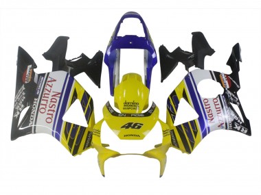 2002-2003 Blue Yellow Glossy Black Red Nastro Azzurro 46 Honda CBR900RR 954 Motorcycle Fairings