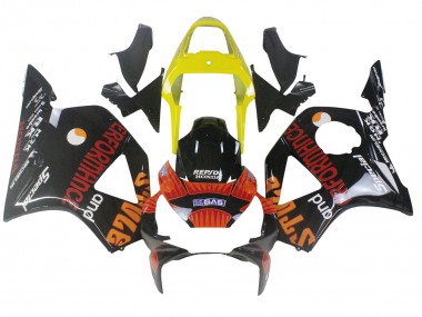 2002-2003 Yellow Red Glossy Black Repsol Rossi Honda CBR900RR 954 Motorcycle Fairings