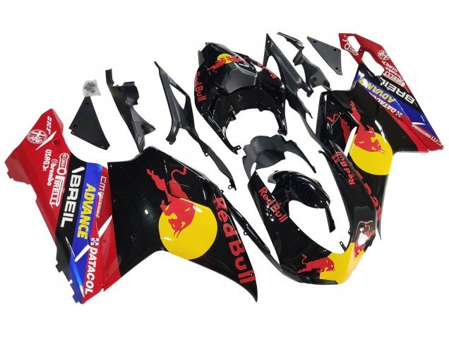 2007-2014 Glossy Black Yellow Blue Red Bull Ducati 848/1098/1198 Motorcycle Fairings