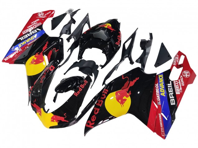 2007-2014 Glossy Black Yellow Blue Red Bull Ducati 848/1098/1198 Motorcycle Fairings
