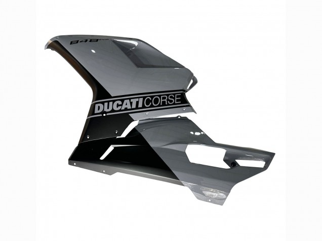 2007-2014 Silver Gold Matte Black Ducati 848 Motorcycle Fairings