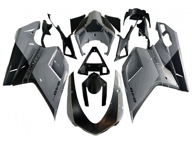 2007-2014 Silver Gold Matte Black Ducati 848 Motorcycle Fairings