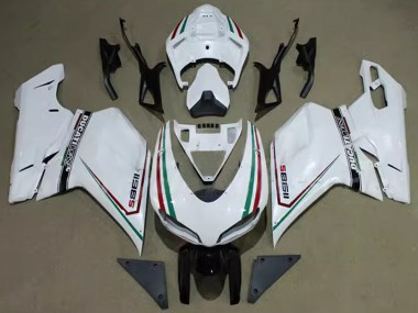2007-2014 White Red Green Black Corse Ducati 1198 Motorcycle Fairings