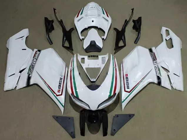2007-2014 White Red Green Black Corse Ducati 1198 Motorcycle Fairings