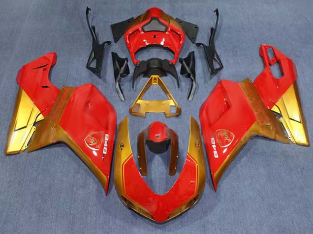2007-2014 Red Gold Ducati 848 Motorcycle Fairings