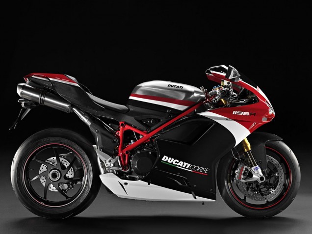 2007-2014 White Red Glossy Black Ducati 848/1098/1198 Motorcycle Fairings
