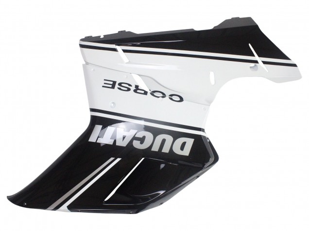 2007-2014 White Glossy Black Corse Ducati 848/1098/1198 Motorcycle Fairings
