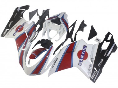 2007-2014 White Red Blue Glossy Black Martini Ducati 1098 Motorcycle Fairings